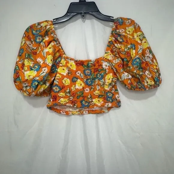 Floral Zara Crop Top Size L - Picture 4 of 6